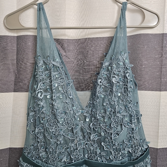 Ever Pretty Blue Embellished Backless Gown - Picture 3 of 11